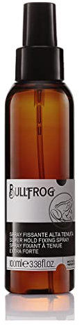 Bullfrog - Spray Fissante Alta Tenuta: Spray per Capelli, Definizione Duratura Senza Residui, Rifinisce e Completa, Fissa la Piega, Dona Volume e Resistenza, Look Impeccabile e Controllato, 100 ml