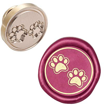 craspire Wachs Siegel Stempel Kopf Hund Pfote Drucke Abnehmbare Versiegelung Messing Stempel Kopf Für Kreative Geschenkumschläge Einladungskarten Dekoration