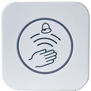 Heidemann Funksender HX Touchless (ohne Empfänger, berührungsloser Sender, 8 Melodien einstellbar, Reichweite ca. 150 m, Türklingel, Haustürklingel, optisches Betätigungssignal, Funkklingel) 70887