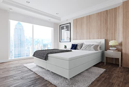 Best For Home Boxspringbett 180x200 cm mit 7-Zonen Matratze und Stauraum