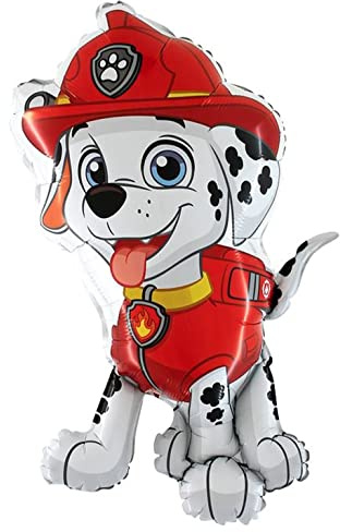 Ballonheld Folienballon Paw Patrol Marshall ca. 80cm heliumgeeignet lange Schwebezeit Kinderballons