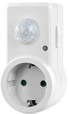 Conecto Rilevatore di movimento a infrarossi, per prese, angolo di rilevamento 120°, installazione interna, IP20, bianco SA-CC50212-W (presa tedesca)