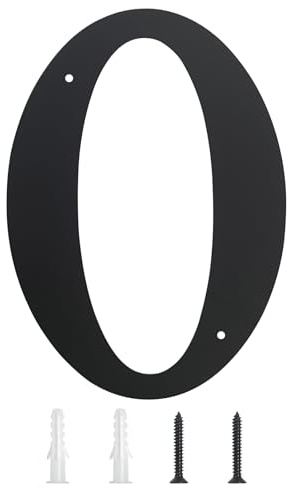 28 cm XXL Hausnummern, Moderne Extra Große Hausnummer, moderne Adressnummern in elegantem Schwarz, massives Metall für Hausschild, Türschild, Haus, Tor, Gebäude, Geschäft, Briefkasten (0)