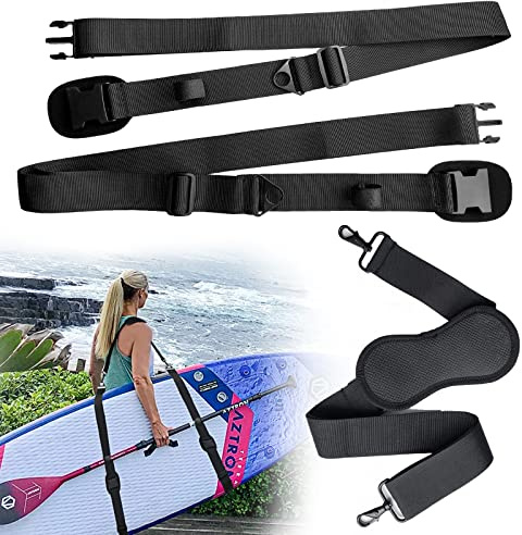 JEEZAO SUP Tragegurt, Kajak Schultergurt Verstellbarer, Hochleistungs Tragegurt für Surfbretter Paddleboard Longboard Stand Up Paddle Board