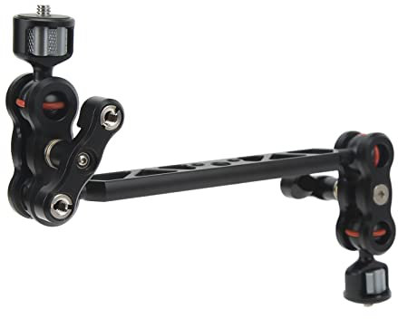 Bras articulé pour Appareil Photo, Bras Magique Réglable en Alliage D'aluminium 33 Cm 13 Pouces avec Interfaces à Vis 1/4 Pouces et 3/8 Pouces pour Lumières LED de Moniteur LCD