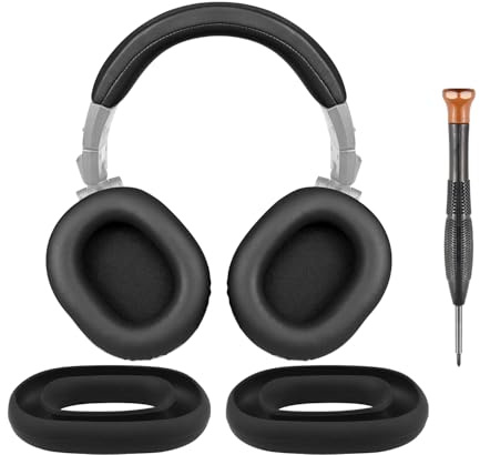 SOULWIT Cuscinetti Auricolari + Archetto + Silicone Protettore Copri Padiglioni, Kit Ricambio per ATH M50, M50X, M50XWH, M50XBT, M50XBT2, M50S/LE, Ricambio di Riparazione Parte