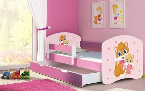 Luxusbetten24 Kinderbett Dream mit verschiedenen Motiven 160x80 Kitty