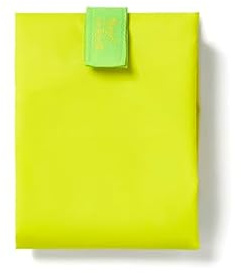 Roll'eat ® | Bolsa Merienda, Porta Bocadillos con Envoltorio Reutilizable, Porta Alimentos Ecológico sin BPA, Bolsa de Tela, Color Fluor Amarillo - Boc'n'Roll Fluor