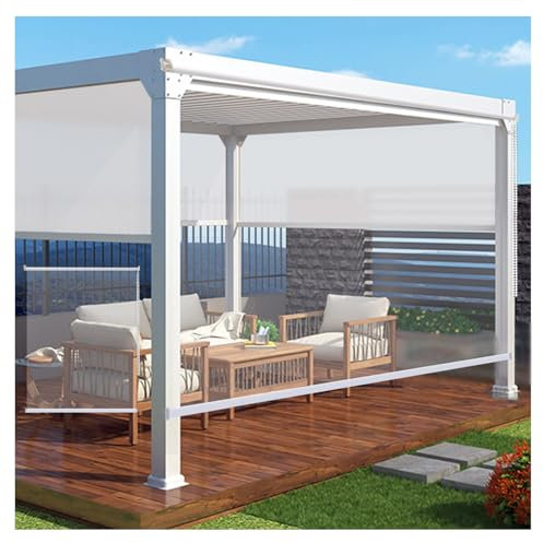Tapparella Avvolgibile PVC Trasparente,Tapparella Avvolgibile Plastica in PVC Impermeabile,0.5mm,Antipioggia Isolamento Termico Antipolvere,per Giardino Esterno,Balcone(W100*H200cm/W39.37*H78.74in)