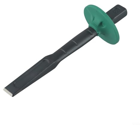 YUANGANG Cincel frío para trabajo de hormigón, herramientas manuales de acero para trabajos de mampostería, divisor resistente con mango ergonómico para tallar y cortar piedra (8 pulgadas)