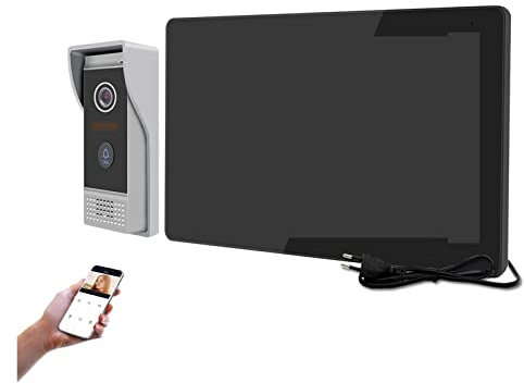 Dörrklocka Kamera trådlös, Tuya 1080P Smart Video Dörrtelefon Video Intercom System Lägenhet Villa AHD FHD 1080P Videodörrklocka Full Touch Screen,Easy to install(P203M721B86-1080P)