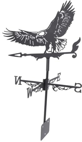 YARNOW Wetterfahne Mit Adler Dekorative Windfahnen Für Den Außenbereich Gartenornamente Wetterfahne Für Bauernhäuser Dachmontage Aus Metall Mit Adler