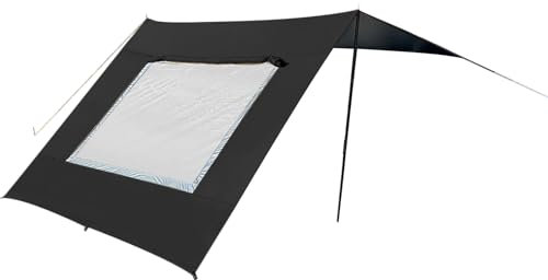 Tienda De Sombra Con Dosel, Toldo De La Autocaravana, Toldo De Automóviles | Sun Canopy Para Al Aire Libre | Toldo Plegable De Automóviles Resistentes A Los Rayos UV Con Pantalla Para Tierra, Campamen