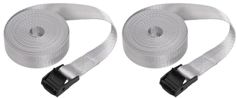 TAIZhiChen 2 X Sangles D'arrimage Sangles D'arrimage Durables 1 x 1m Sangles de Chargement Polyvalentes et Robustes pour Bagages de Bateau de Cargaison de Chari, Gris