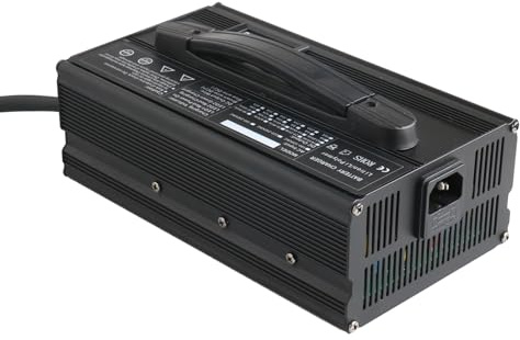 Lzyjck Cargador De Batería De Plomo-Ácido De 900 W, 24 V, 25 A para Montacargas, Carritos De Golf Y Vehículos Industriales con Pantalla LCD, Ventilador Y Carga Lenta,Negro,A3 120A