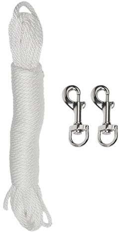 Tough yet Lightweight 38 Foot Flagpole Rope with Clips Tailored to Your Specific Needs