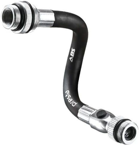 Lezyne Ventil kappen Ventilschlauch ABS Flex Hose, Schwarz/Silber, 1-RP-HOSE-V2DUAL