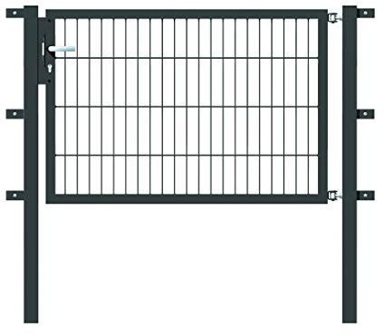 Alberts 647278 Einzeltor Flexo mit Zubehör | verschiedene Breiten und Höhen | anthrazit | Breite 125 cm | Höhe 80 cm