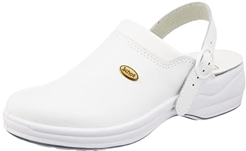 Scholl - F219021065370, Zapatos para profesionales médicos, Weiß,