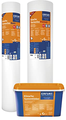 Erfurt KlimaTec Thermovlies Basic Tapete - 2 Rollen 15m² + Kleber
