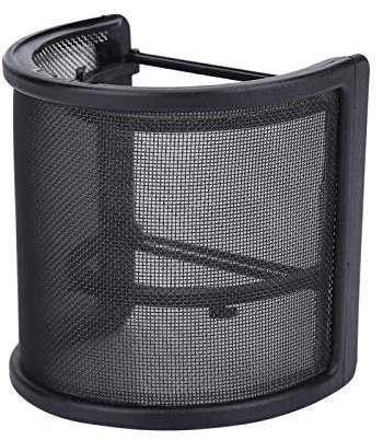 Filtro anti-pop per microfono, schermo antivento per microfono, forma a U, parabrezza, schermo antivento per microfono in rete, per studio, per microfono da 45 mm a 65 mm di