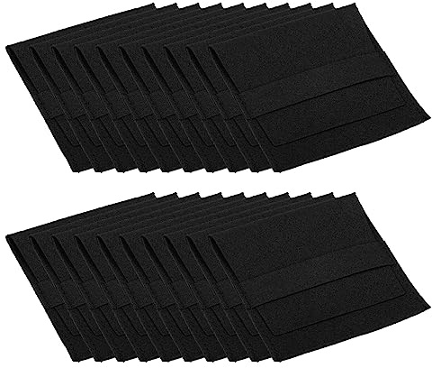 PATIKIL 8x8cm Jewelry Pouches with Band, 20 Pack Microfiber Jewelry Pouches Portable Soft Storage for Necklace Bracelet Earring Watch Rings Brooch, Black