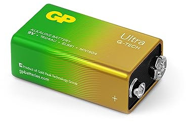 9V Battery GP Alkaline Ultra 9V Pack of 1