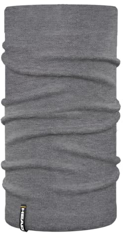 HEAD Cosy Tube Plain, Multifunktionstuch Onesize Unisex Schlauchschal Herren Damen Winter Neckwarmer Winddicht Skifahren Radfahren Super Soft Extra Warm Tube Schlauchtuch (Grau)