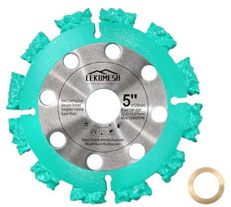 LEKOMESH Diamant Trennscheibe für Wurzeln - Trennscheibe 125mm x 22,23mm Schneiden Diamantklinge für Baumstämme Restholz Dachplatten Wurzelstamm Holz Hartgummi Kunststoff