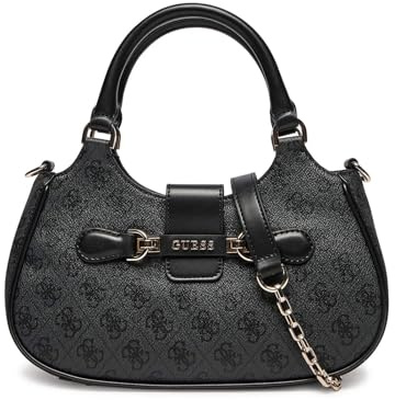 GUESS Nolana Girlfriend Satchel Coal Logo