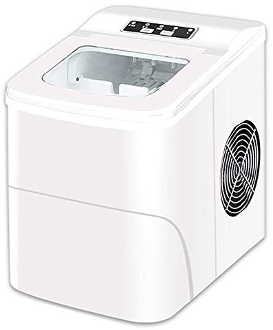 Small Ice Maker Counter Top Ice Maker Quick Ice Out in 6~13 Minutes Maximum Ice Output in 24 Hours 15KG White (Manual Cleaning)