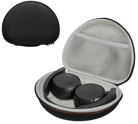Custodia Rigida Cuffie Over Ear Compatibile con JBL Tune 600 / 500BT / 510BT / 520BT / 760 NC / 660BTNC / 710BT - Porta Cuffie Viaggio - Cover Auricolari Bluetooth e Tasca nero