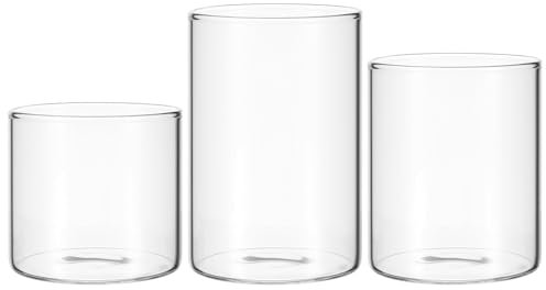 TOPBATHY 3stücke Kerzenbecher Transparent Kleine Kerzenhalter Für Aroma Kerzen Diy Tasse Wachs Kerze Container Für Schreibtisch Hochzeit Dekoration