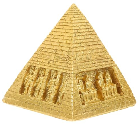 OUNONA Adorno Piramidal De Resina Decoración De Diseño Piramidal para Escritorio Y Centro De Mesa Figura Miniatura para Hogar Y Oficina 3.07X2.95X2.95 in