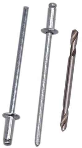 SKIR'CO 50 rivetti ciechi 2,4 x 6 mm, in alluminio, DIN 7337, testa a cupola, mandrino in acciaio, rivetti pop