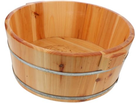 FOMIYES Bassine De Trempage En Bois Bassin De Pédicure Seau De Lavage Pour Conception Profonde Pour Relaxation Intérieur Confortable Portable Pour Usage Domestique Ou Voyage
