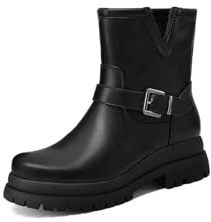 QUEEN HELENA Botines Biker Botas bajas mujer X33-95, Negro , 39 EU