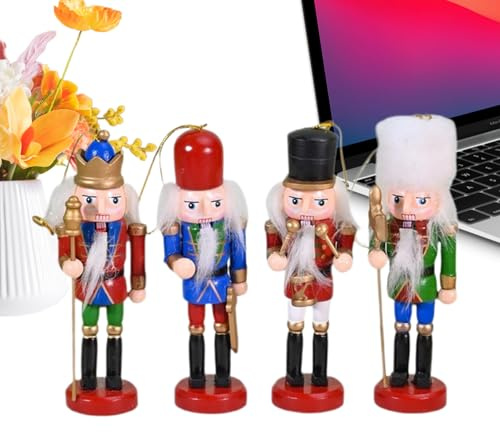Riaisttd Colgantes de Cascanueces de Navidad, decoración para Colgar, Figura de Cascanueces, de Navidad, para balcón, Dormitorio, Entrada, estantería, Sala de Estar, Ventana