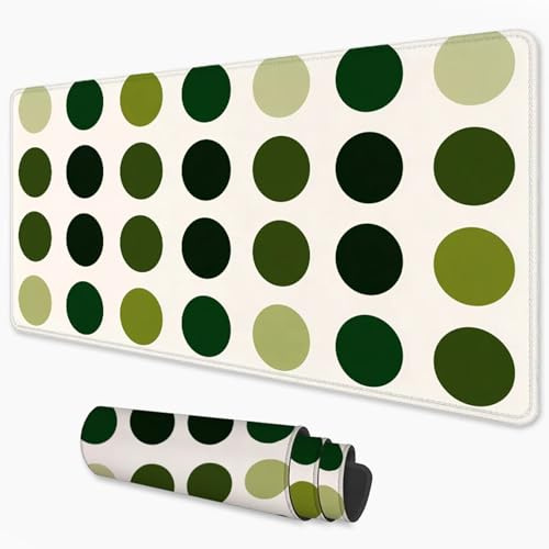 Alfombrilla Ratón Verde Mouse Pad 800x400 mm, Grande Alfombrilla Gaming Sencillez con Superficie Especial Que Mejora la Velocidad y la precisión, Mousepad Impermeable para Gamers, PC y Portátil 3Y-68