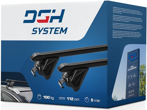 DGH System Barre portatutto portapacchi BARRE compatibile con BMW SERIE 3 G21 SW dal 2020 max 100 kg 112 cm Acciaio