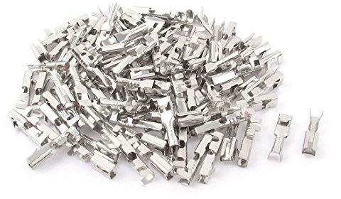sourcing map 100Stück 2.8mm Metall Buchse Spade Crimp Terminal-elektrischen Draht Verbinder