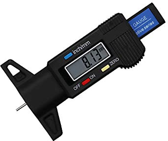 Tyre Tread Depth Gauge - High-precision Digital Tire Tread Depth Measurement Ruler, Car Tyre Wear Inspection Electronic Vernier Calip, Tread Depth Measuring Tool, 1PCS（Black）