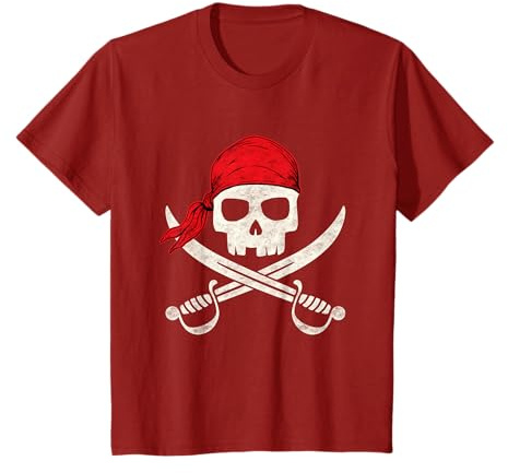Crâne de pirate des Caraïbes de pirate avec des épées pirate T-Shirt
