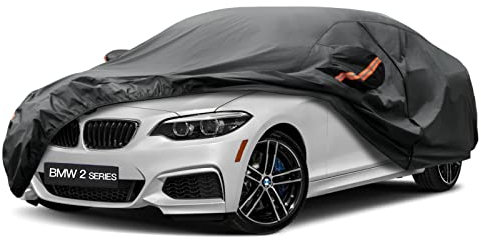 Kayme Autoabdeckung Wasserdicht Atmungsaktiv Passend für 2014-2021 BMW 2er Limousine(F22 F23 F44 G42),Vollgarage Autoplane für Sonne Staub Schutz,Auto Abdeckplane Abdeckung(3-7 Tage liefern)