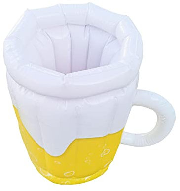 Abbto 2 Pcs Chopes à bière gonflables - Tasse Isotherme de Piscine pour Jardin, Plage, Jardin,Refroidisseur de Boisson à Flotteur de Piscine Durable pour Adultes