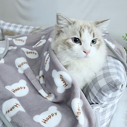 Hochwertige, gemütliche Katzendecke, Winter-Flanell-Überwurf, superweiche Kätzchenbettmatte, gesteppte Decke, wärmende Haustierdecke, waschbar