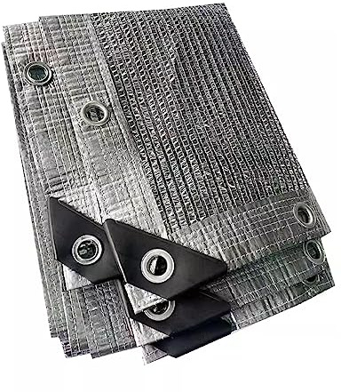 KDDFN Pflanzen-Schattiernetz,Blumen-Schattierungsnetz,Gewächshaus-Sonnenschutznetz,Aluminiumfolien-Schattennetz,55% Sichtschutz,Atmungsaktives Schattierungsgewebe,mit Ösen (2x3.5m/6.6x11.5ft)
