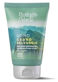 Bottega Verde - Balsamo Dopobarba, Cedro Selvaggio, 75 ml, Lascia la Pelle Morbida, Allevia lo Stress da Rasatura, con Estratto di Legno di Cedro