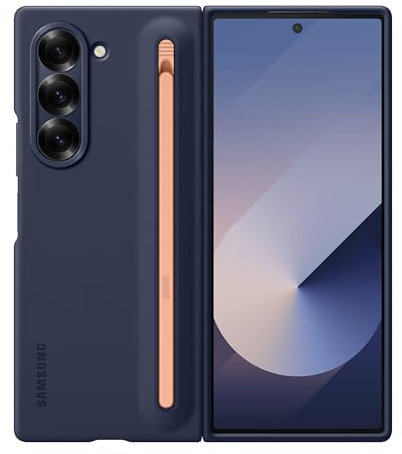 Samsung, EF-OF95PCNEGUS, custodia protettiva per Galaxy Z Fold 6 S, con slot per S Pen integrato, clicca per rilasciare, versione USA, blu navy