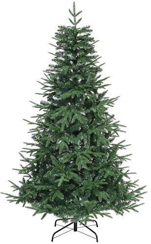 YITAHOME Albero di Natale Artificiale Premium 212 cm, ca. 1100 Punte in PE Stampato a Iniezione & PVC, Albero di Natale Realistico con Telaio Pieghevole & Supporto in Metallo, 212 x Φ105 cm